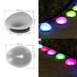 Solar Decorative Lamp Frosted Ground Lamp Outdoor Waterproof Portable Energy Saving Lantern Pebble Lawn Light Home Garden Lamp