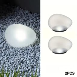 Solar Decorative Lamp Frosted Ground Lamp Outdoor Waterproof Portable Energy Saving Lantern Pebble Lawn Light Home Garden Lamp