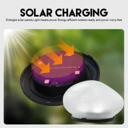 Solar Decorative Lamp Frosted Ground Lamp Outdoor Waterproof Portable Energy Saving Lantern Pebble Lawn Light Home Garden Lamp