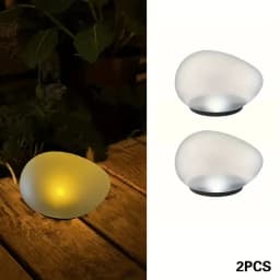Solar Decorative Lamp Frosted Ground Lamp Outdoor Waterproof Portable Energy Saving Lantern Pebble Lawn Light Home Garden Lamp