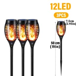 Outdoor Flickering Torch Solar Garden Flame Light 96LED Solar Lights Waterproof Decor Landscape Lawn Lamp Path Lighting