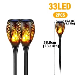 Outdoor Flickering Torch Solar Garden Flame Light 96LED Solar Lights Waterproof Decor Landscape Lawn Lamp Path Lighting