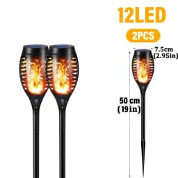 Outdoor Flickering Torch Solar Garden Flame Light 96LED Solar Lights Waterproof Decor Landscape Lawn Lamp Path Lighting