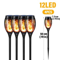 Outdoor Flickering Torch Solar Garden Flame Light 96LED Solar Lights Waterproof Decor Landscape Lawn Lamp Path Lighting