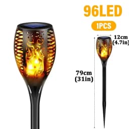 Outdoor Flickering Torch Solar Garden Flame Light 96LED Solar Lights Waterproof Decor Landscape Lawn Lamp Path Lighting