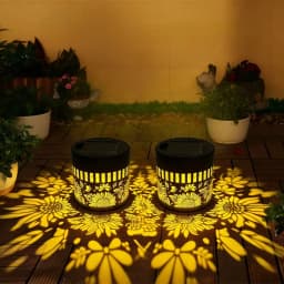Solar Mandala Sunflower Projector Wall Light Outdoor Garden Decoration Landscape Light for Patio Garden Estate Porch Courtyard