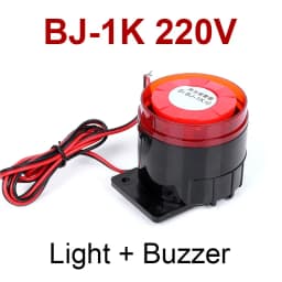 BJ-1K High Decibel Sound Alarm Buzzer Anti-Theft Explosion Electronic Horn with Light 12/24V 220V for Security Systems