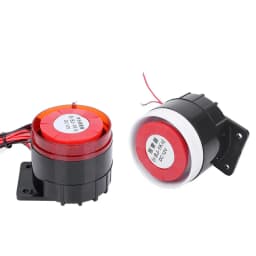 BJ-1K High Decibel Sound Alarm Buzzer Anti-Theft Explosion Electronic Horn with Light 12/24V 220V for Security Systems