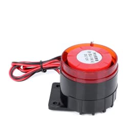 BJ-1K High Decibel Sound Alarm Buzzer Anti-Theft Explosion Electronic Horn with Light 12/24V 220V for Security Systems