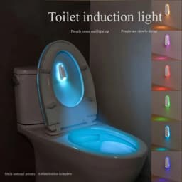 Toilet Night Light LED Toilet Light Rechargeable Motion Sensor Toilet Seat Light Smart Toilet Light for Home Bathroom Corridor