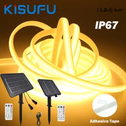 1.3W/2.8W/6W/13W Solar COB LED Strip Light With Remote Dimmable Adhesive Tape Waterproof 3000K 4000K 6000K Indoor Outdoor Decor