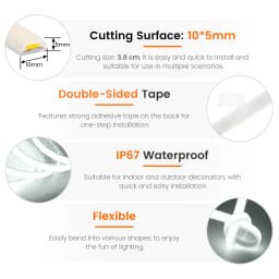 1.3W/2.8W/6W/13W Solar COB LED Strip Light With Remote Dimmable Adhesive Tape Waterproof 3000K 4000K 6000K Indoor Outdoor Decor