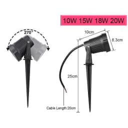 LED COB Garden Lighting 5W 7W 10W 15W Outdoor Spike Lawn Lamp Waterproof Lighting Garden Path Spotlights AC110V 220V DC12V 24V