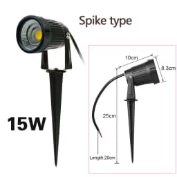 LED COB Garden Lighting 5W 7W 10W 15W Outdoor Spike Lawn Lamp Waterproof Lighting Garden Path Spotlights AC110V 220V DC12V 24V