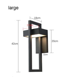 Waterproof Outdoor LED Wall Lighting Retro Vintage Black Color 10W for Garden Porch Sconce Street Light 96V220V Sconce Luminaire