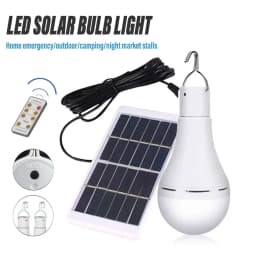 LED Solar Bulb with Hook Light Outdoor Waterproof Camping Solar Lamp Energy Saving Bulb Garden Courtyard Path Light