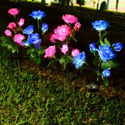 3-7 Heads Solar Lights Outdoor Decorative Solar Dandelion Garden Lights Rose Flower Lawn Lamp for Yard Patio Garden Decor