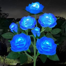 3-7 Heads Solar Lights Outdoor Decorative Solar Dandelion Garden Lights Rose Flower Lawn Lamp for Yard Patio Garden Decor