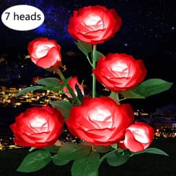 3-7 Heads Solar Lights Outdoor Decorative Solar Dandelion Garden Lights Rose Flower Lawn Lamp for Yard Patio Garden Decor