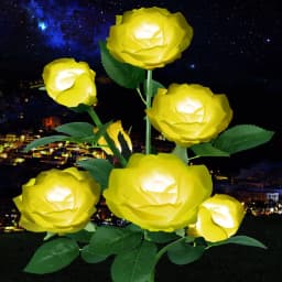 3-7 Heads Solar Lights Outdoor Decorative Solar Dandelion Garden Lights Rose Flower Lawn Lamp for Yard Patio Garden Decor