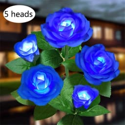 3-7 Heads Solar Lights Outdoor Decorative Solar Dandelion Garden Lights Rose Flower Lawn Lamp for Yard Patio Garden Decor