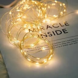 10Pcs 1M 2M 3M 5M Copper Wire Garland LED String Lights Battery Operated Holiday Lighting Fairy For Christmas Tree Party Decor