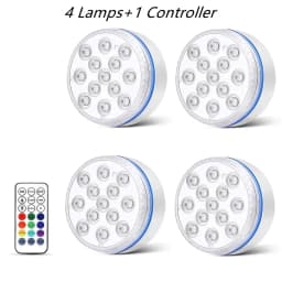 Updated Submersible 13LED Underwater Light with Remote Control Underwater Pool Light IP68 Bright Lamp RGB for Pond/Pool/Aquarium
