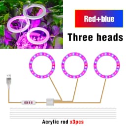 LED Phytolamp Indoor Grow Lights Full Spectrum Hydroponics Plant Lamp For Flower Seeds Cultivation DC5V USB LED Growth Light
