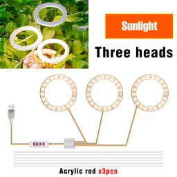 LED Phytolamp Indoor Grow Lights Full Spectrum Hydroponics Plant Lamp For Flower Seeds Cultivation DC5V USB LED Growth Light