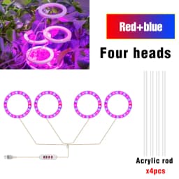 LED Phytolamp Indoor Grow Lights Full Spectrum Hydroponics Plant Lamp For Flower Seeds Cultivation DC5V USB LED Growth Light