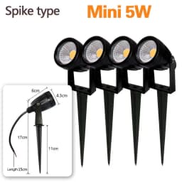 4Pcs LED Garden Lighting 5W 10W Outdoor Spike Lawn Lamp Waterproof Terrace Garden Decoration Path Spotlights AC220V 110V DC12V