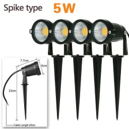 4Pcs LED Garden Lighting 5W 10W Outdoor Spike Lawn Lamp Waterproof Terrace Garden Decoration Path Spotlights AC220V 110V DC12V
