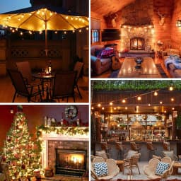 Festoon LED Globe String Fairy Lights G40 Outdoor For Christmas Birthday Party Garden Decor Garland Lamps Street Patio Backyard