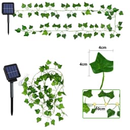 5/10M Solar Rattan Light String Outdoor Fairy Lamp 8 Mode Artificial Plant Leaf For Wedding Camping Garden Fence Decoration
