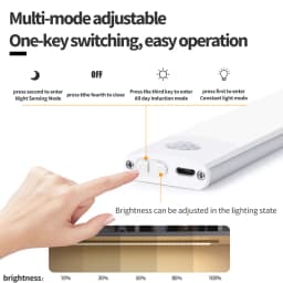Night Light 20/30/40/60CM Motion Sensor Light Wireless USB LED Cabinet Light Wardrobe Lamp For Kitchen Cabinet Bedroom Wardrobe