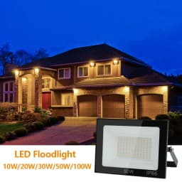 LED Flood Light IP66 Waterproof Outdoor Spotlight 100W AC220V Reflector Led Exterior Wall Lamp For Garden Street Gate Wall