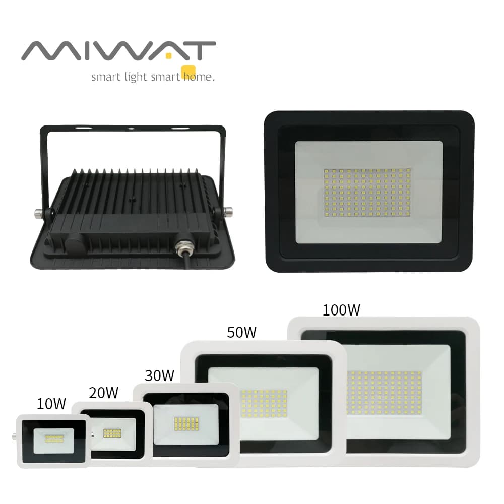 LED Flood Light 10W 20W 30W 50W 100W AC 220V Reflector Spotlight Street Light Wall Lamp IP68 Waterproof Outdoor Garden Lighting