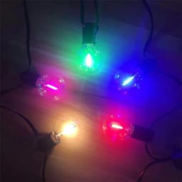 LED Globe Outdoor String Lights Plastic Five Color Bulbs Waterproof Patio Lights for Garden Outside Backyard Porch 220V EU Plug