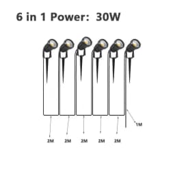 10-Pack Cable-Free LED Garden Decorative Lights 50W Safe Voltage 220V/110V/12V Waterproof Warm White Spot Lights for Lawn Lighti