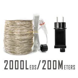 120M 1200LEDs Silver Wire Fairy string Lights Wateproof Plug In for Tree Outdoor Christmas Holiday wedding Garden Decoration