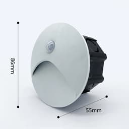 SANDIY Outdoor Lighting LED Sensor Embedded Wall Lamps Waterproof Outside Night Light Footlight+60mm Box for Stair&Step Garden