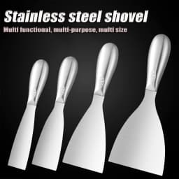 Premium Polished All-Stainless Steel Scraper Tool for Drywall Finishing,Professional Grade Putty Blade for Scraping Paint