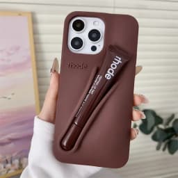 Makeup Brand Lemontini Dopamine Lip Gloss Case for iPhone 15 16 17 ProMax 12 13 14 Air Pro Max Plus Lipstick Holder Phone Cover