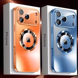 Luxury Glass Camera For Magesafe Magnetic Wireless Charge Case For iPhone 17 16 15 14 13 12 11 Pro Max Air Plus Shockproof Cover