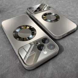 Luxury Glass Camera For Magesafe Magnetic Wireless Charge Case For iPhone 17 16 15 14 13 12 11 Pro Max Air Plus Shockproof Cover