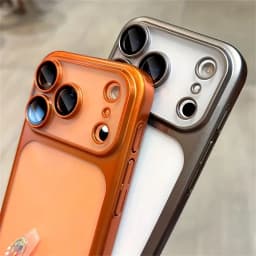 Luxury Plating Color PC Transparent Phone Case For iPhone 18 17 16 15 14 13 18 Pro Max Air Lens Protection Matte Back Hard Cover