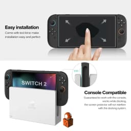 NS2 HD Screen Protector Tempered Glass for Switch 2 Transparent HD Anti Scratch Tempered Glass Screen Protector Switch 2