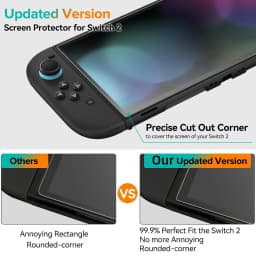 NS2 HD Screen Protector Tempered Glass for Switch 2 Transparent HD Anti Scratch Tempered Glass Screen Protector Switch 2
