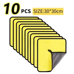 Double Layer Wash Cloth Microfiber Car Cleaning Towels 30X60cm 1/2/3/6/10pcs Soft Quick Drying for Windows Mirrors Wiping Rags