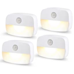 Motion Sensor Light Indoor LED Night Light Stick on Nightlight Battery Operated Lights for Hallway Stair Bathroom Closet Bedroom